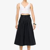 EYOS CROP | Tencel & Linen Cropped Palazzo Pants in Black