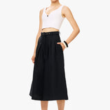 EYOS CROP | Tencel & Linen Cropped Palazzo Pants in Black