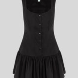 MISSYA | Organic Cotton Mini Dress in Black