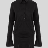 CASCADA | Organic Cotton Shirt Dress in Black