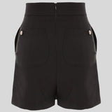 LARA | Wool Skort in Black