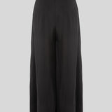 EYOS FEEL | Vegan Silk Palazzo Trousers in Black