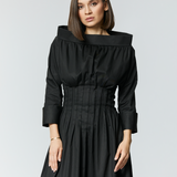 SEYA | Organic Cotton Long Dress in Black